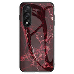 OnePlus Nord 5 5G / Ace 5 Ultra 5G-skal Marmormönster Härdat Glas + PC + TPU Skyddande mobilskal
