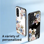 Mobilcover til OnePlus Nord 5 5G / Ace 5 Ultra 5G med blomstermønster i TPU + beskyttende cover i hærdet glas