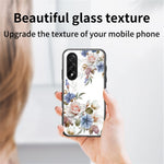 Mobilcover til OnePlus Nord 5 5G / Ace 5 Ultra 5G med blomstermønster i TPU + beskyttende cover i hærdet glas
