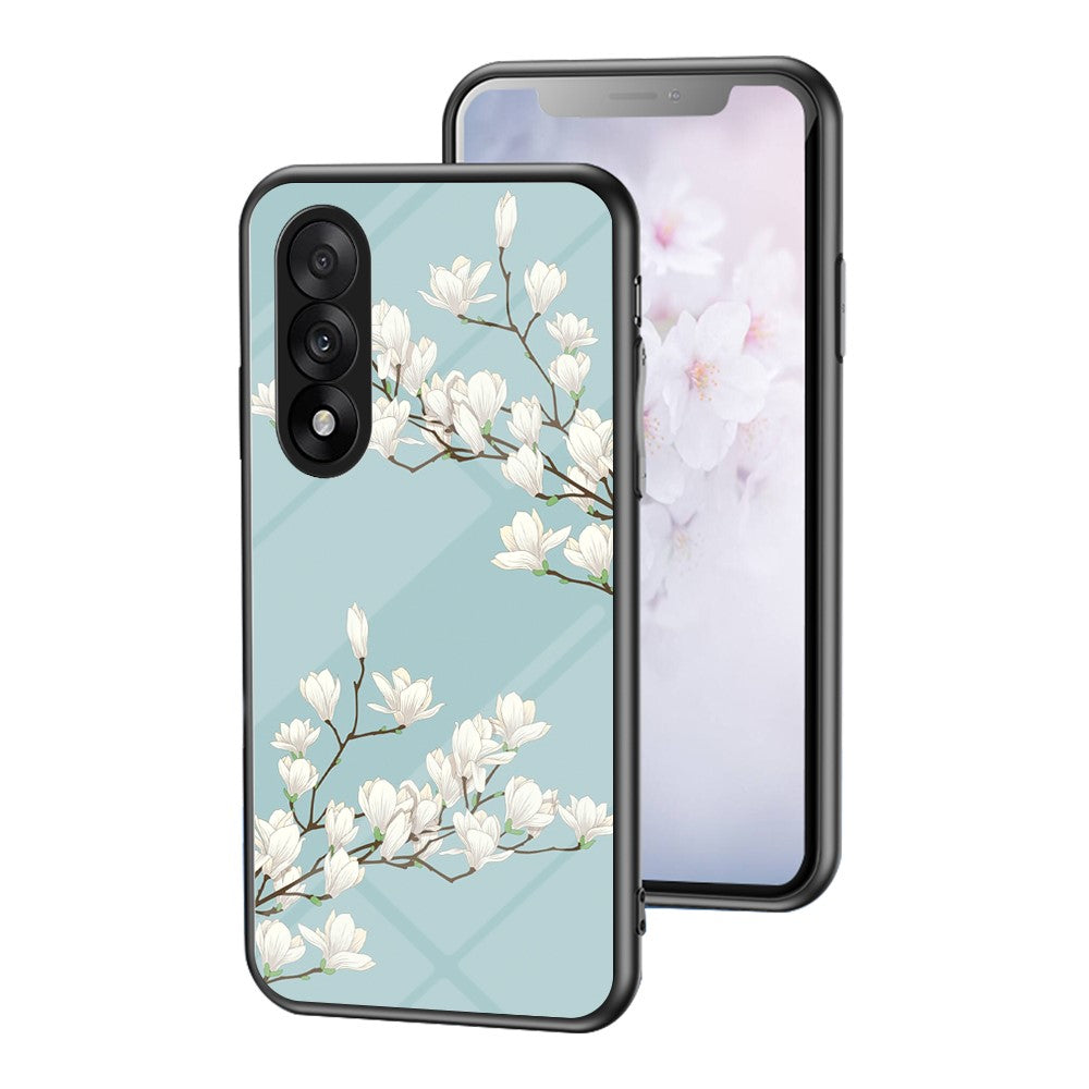 Mobilcover til OnePlus Nord 5 5G / Ace 5 Ultra 5G med blomstermønster i TPU + beskyttende cover i hærdet glas
