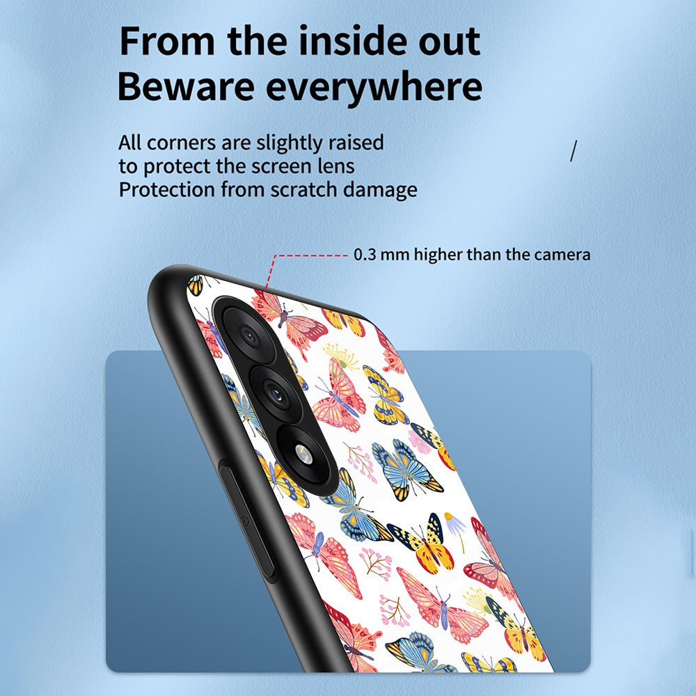 OnePlus Nord 5 5G / Ace 5 Ultra 5G Butterfly Series Glasskal Färgglatt Elegant Skyddsfodral