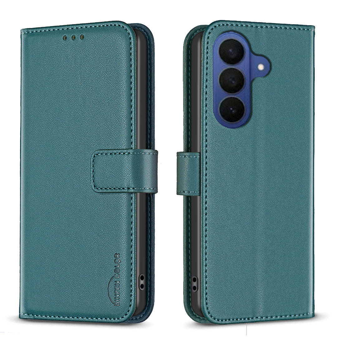 BINFEN COLOR For Samsung Galaxy A27 5G Phone Case  BF17 Wallet Folio Flip Leather Cover