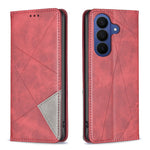 For Samsung Galaxy A27 5G Case Card Slots Geometry Imprint Leather Phone Cover