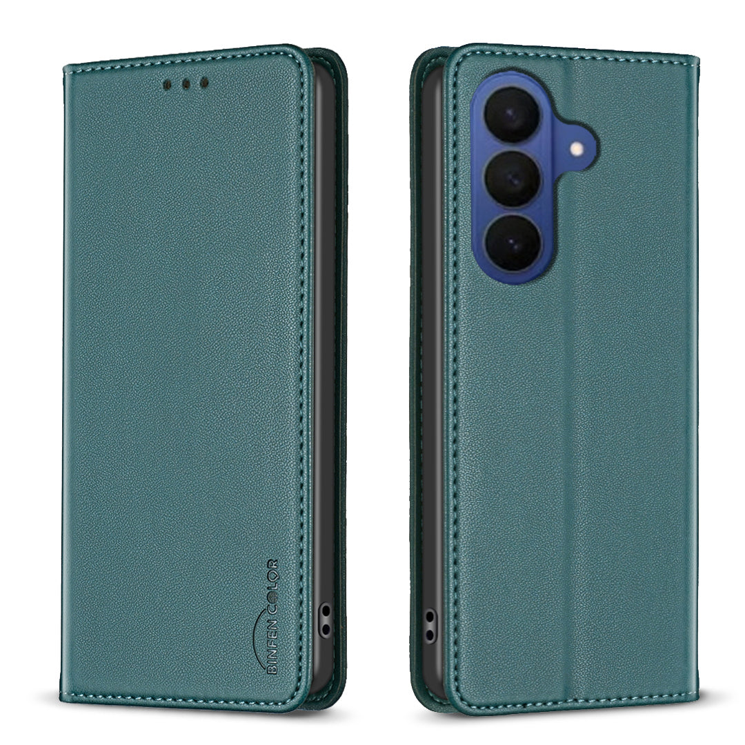BINFEN COLOR til Samsung Galaxy A37 5G Læderetui BF18 Telefonstativcover med Kortlommer