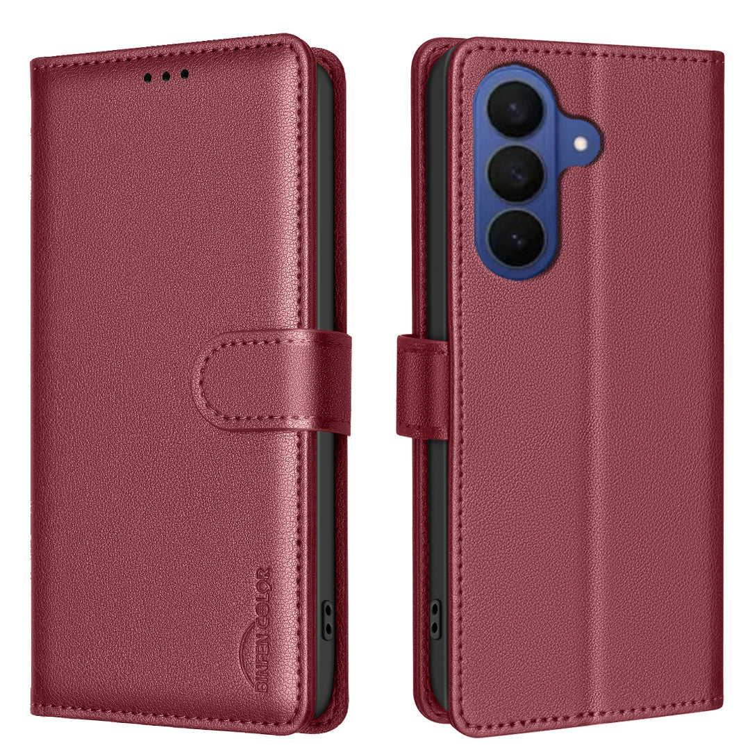 BINFEN COLOR For Samsung Galaxy A57 5G Leather Case  BF32 Wallet RFID Blocking Phone Cover