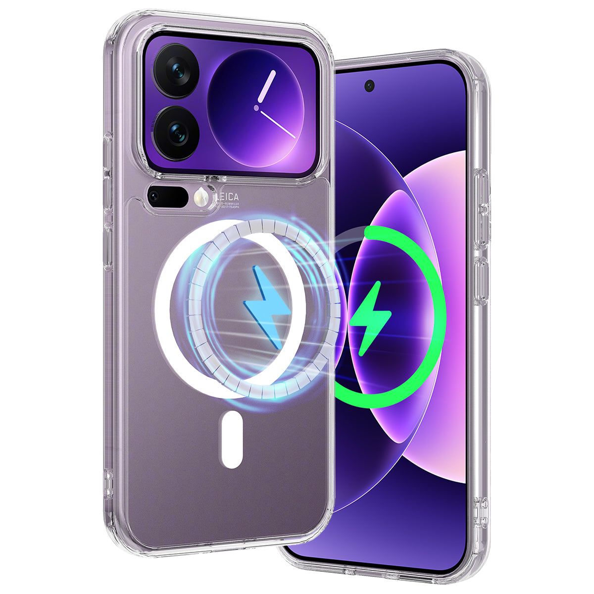 For Xiaomi 17 Pro Max Clear Phone Magnetic Case TPU+Acrylic Back Cover