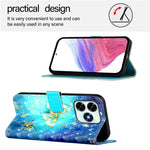 For Honor X5c Plus 4G Leather Case Pattern Printing Wallet Stand Mobile Cover with Strap
