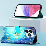 For Honor X5c Plus 4G Leather Case Pattern Printing Wallet Stand Mobile Cover with Strap