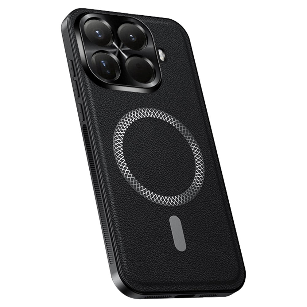 Xiaomi 15T Pro Magnetiskt Skal PU TPU PC mobil Baksida med Metalllinsram