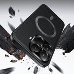 Xiaomi 15T Pro Magnetiskt Skal PU TPU PC mobil Baksida med Metalllinsram