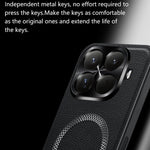 Xiaomi 15T Pro Magnetiskt Skal PU TPU PC mobil Baksida med Metalllinsram