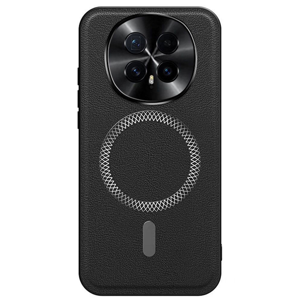 For Honor Magic8 5G Magnetic Case PU TPU PC Phone Back Cover with Metal Lens Frame