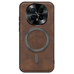 For Honor Magic8 5G Magnetic Case PU TPU PC Phone Back Cover with Metal Lens Frame