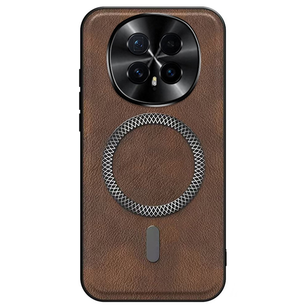 For Honor Magic8 5G Magnetic Case PU TPU PC Phone Back Cover with Metal Lens Frame