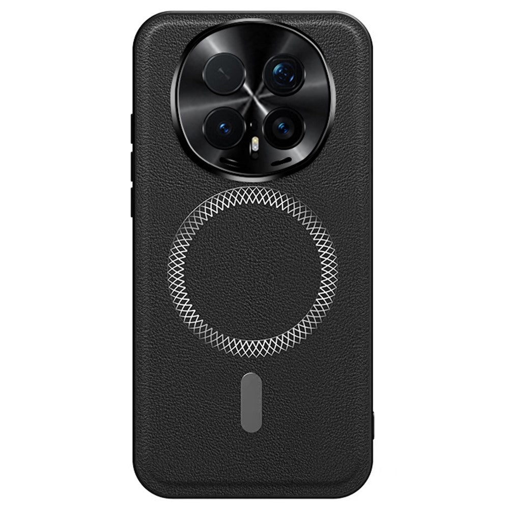 For Honor Magic8 Pro 5G Case Magnetic Case PU TPU PC Phone Back Cover with Metal Lens Frame
