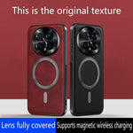 For Honor Magic8 Pro 5G Case Magnetic Case PU TPU PC Phone Back Cover with Metal Lens Frame