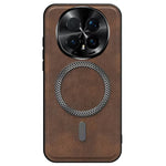 For Honor Magic8 Pro 5G Case Magnetic Case PU TPU PC Phone Back Cover with Metal Lens Frame
