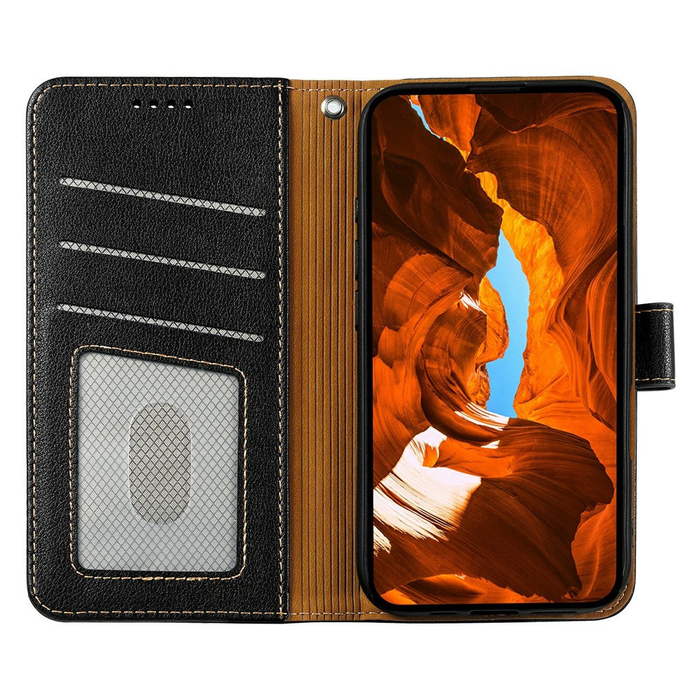 Phone Case for Honor 400 Smart 5G  /  X7d 4G  /  X7d 5G RFID Blocking Wallet Litchi Texture Leather Phone Cover Magnetic Clasp