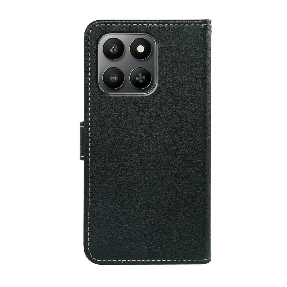 Phone Case for Honor 400 Smart 5G  /  X7d 4G  /  X7d 5G RFID Blocking Wallet Litchi Texture Leather Phone Cover Magnetic Clasp