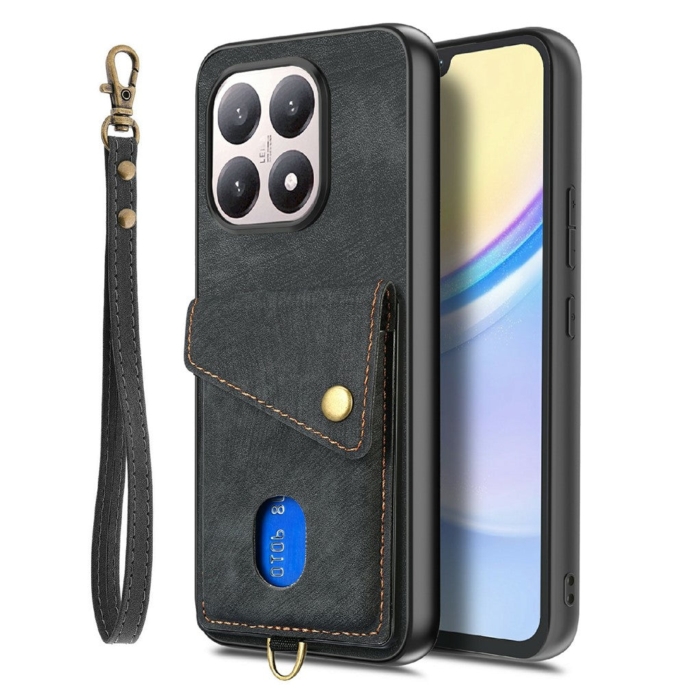 For Xiaomi 15T Case with Card Holder Kickstand Leather Phone Back Cover