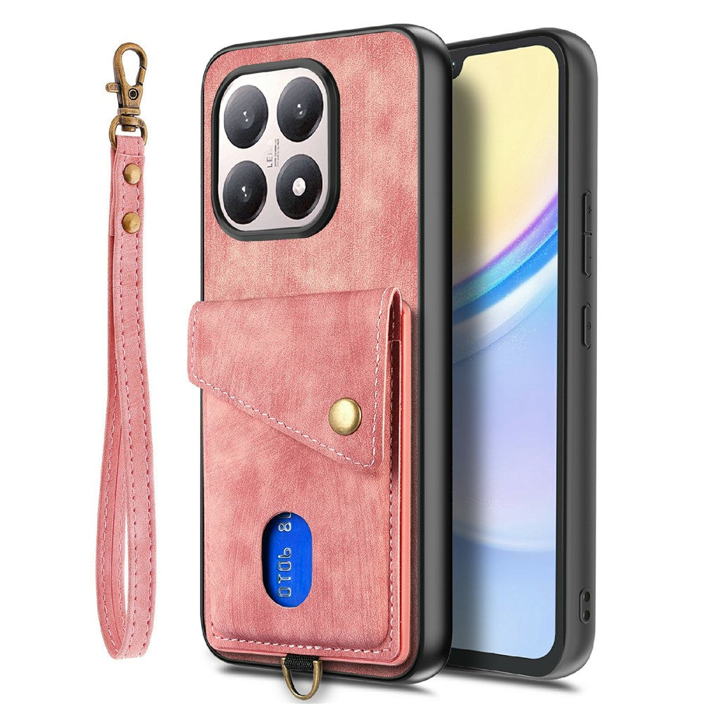 For Xiaomi 15T Case with Card Holder Kickstand Leather Phone Back Cover