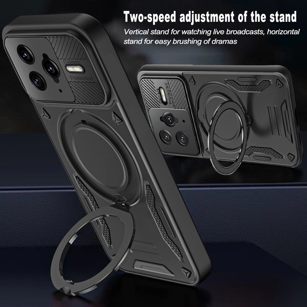 Phone Case for Xiaomi Poco F7 Ultra 5G  /  Redmi K80 Pro 5G Magnetic Case Shockproof TPU + PC Phone Back Cover with Kickstand