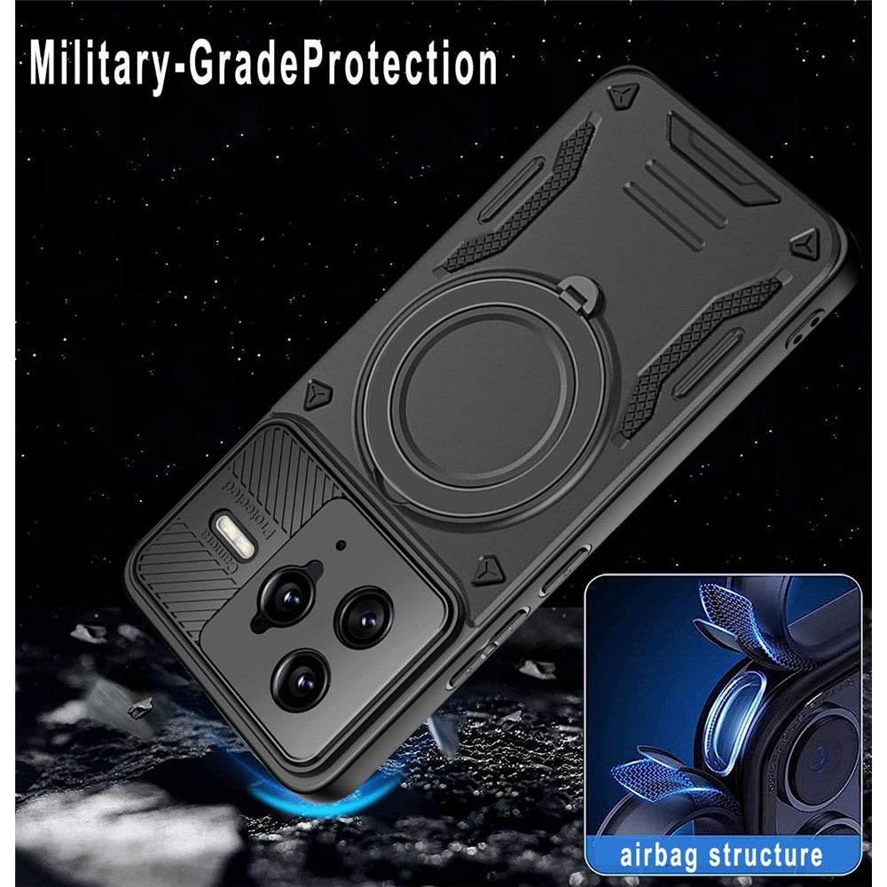 Phone Case for Xiaomi Poco F7 Ultra 5G  /  Redmi K80 Pro 5G Magnetic Case Shockproof TPU + PC Phone Back Cover with Kickstand