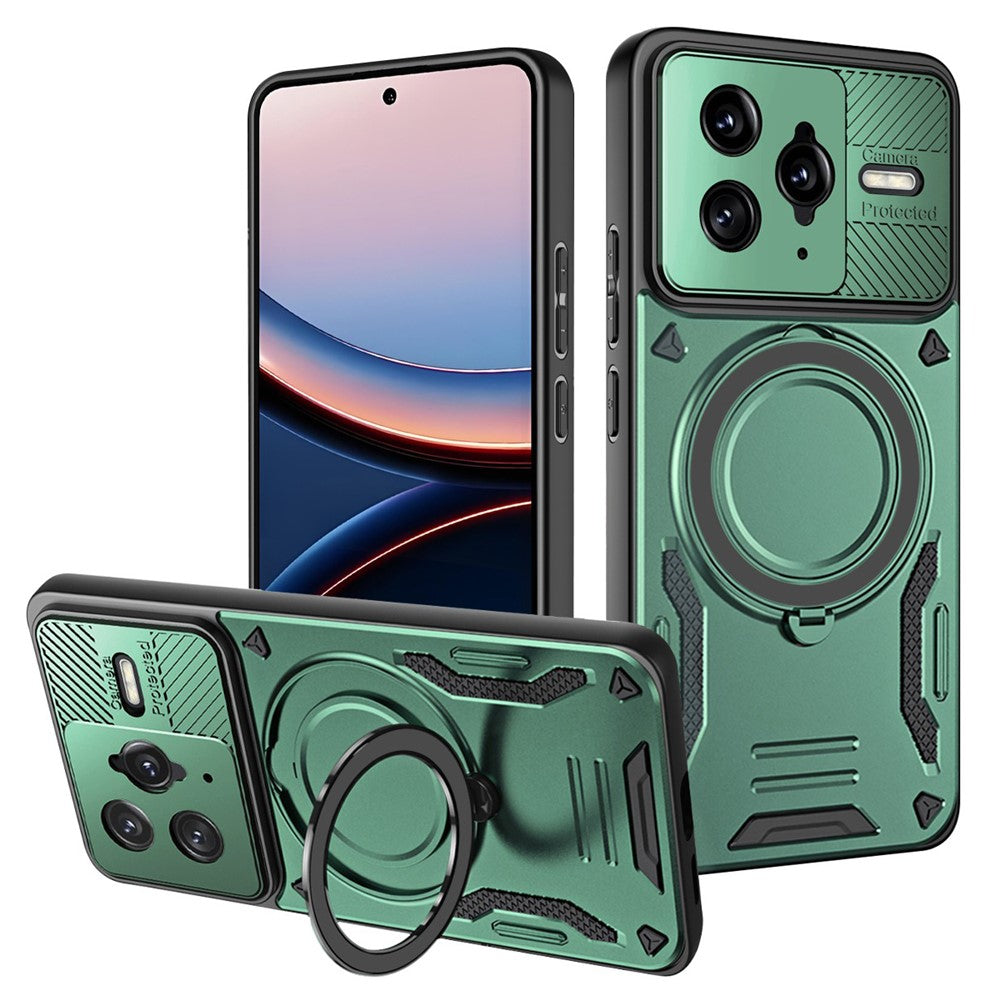 Phone Case for Xiaomi Poco F7 Ultra 5G  /  Redmi K80 Pro 5G Magnetic Case Shockproof TPU + PC Phone Back Cover with Kickstand