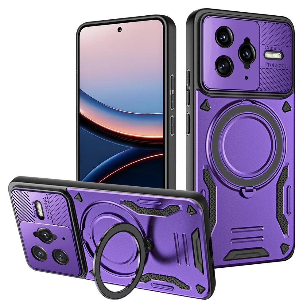Phone Case for Xiaomi Poco F7 Ultra 5G  /  Redmi K80 Pro 5G Magnetic Case Shockproof TPU + PC Phone Back Cover with Kickstand