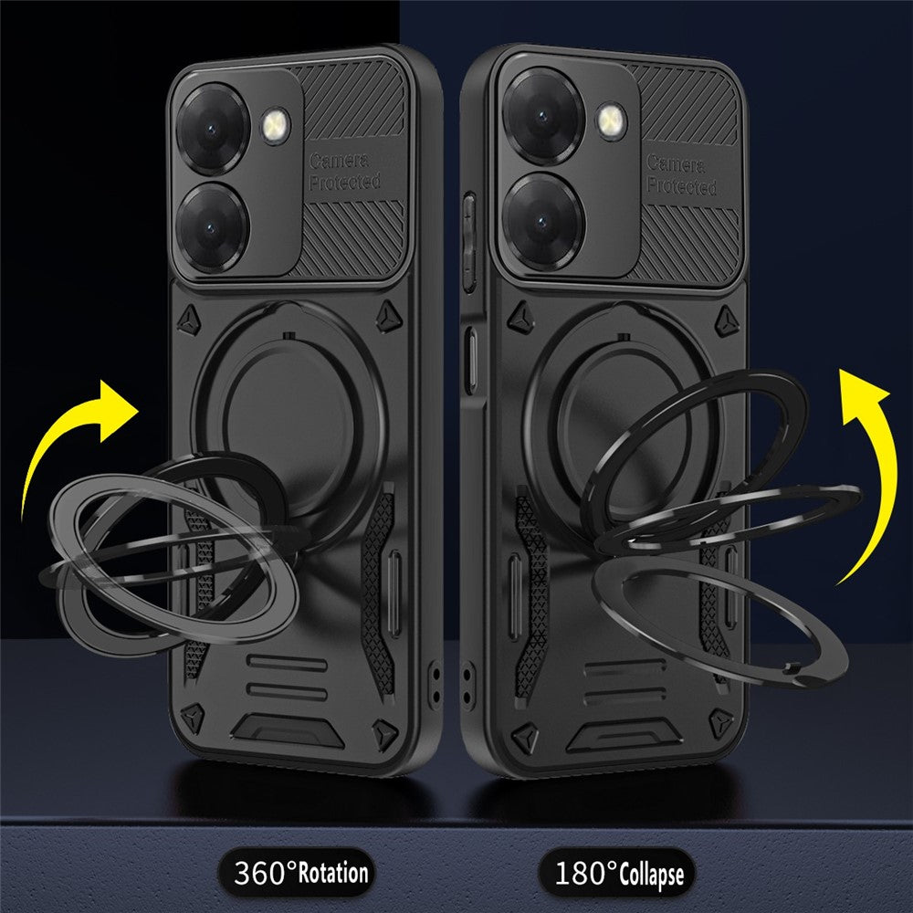 For Xiaomi Redmi A5 NFC (EU) (173.45mm) Magnetic Case Shockproof TPU + PC Phone Back Cover with Kickstand