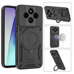 For Xiaomi Redmi 14C 5G Magnetic Case Shockproof TPU + PC Phone Back Cover with Kickstand