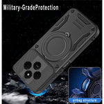 For Xiaomi Redmi 14C 5G Magnetic Case Shockproof TPU + PC Phone Back Cover with Kickstand