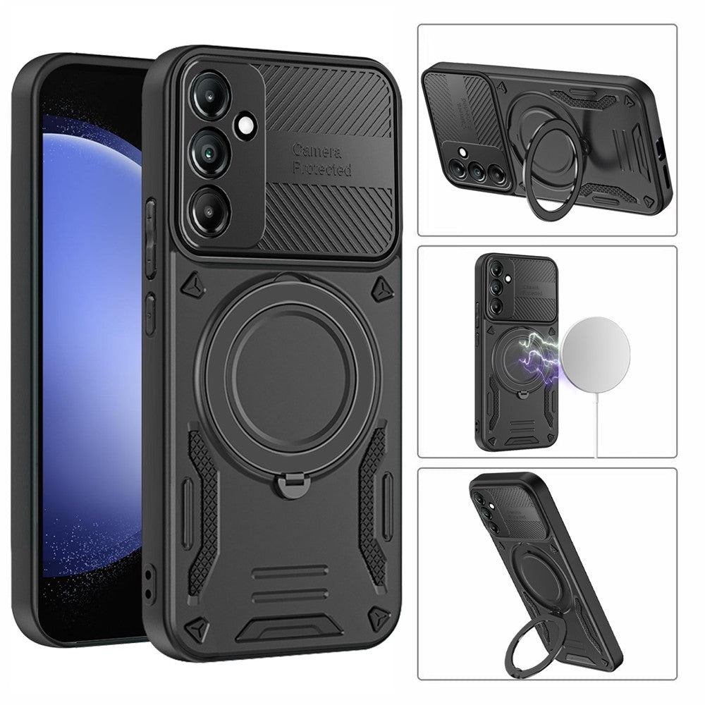 Phone Case for Samsung Galaxy A36 5G / Galaxy A56 5G Magnetic Case Shockproof TPU + PC Phone Back Cover with Kickstand