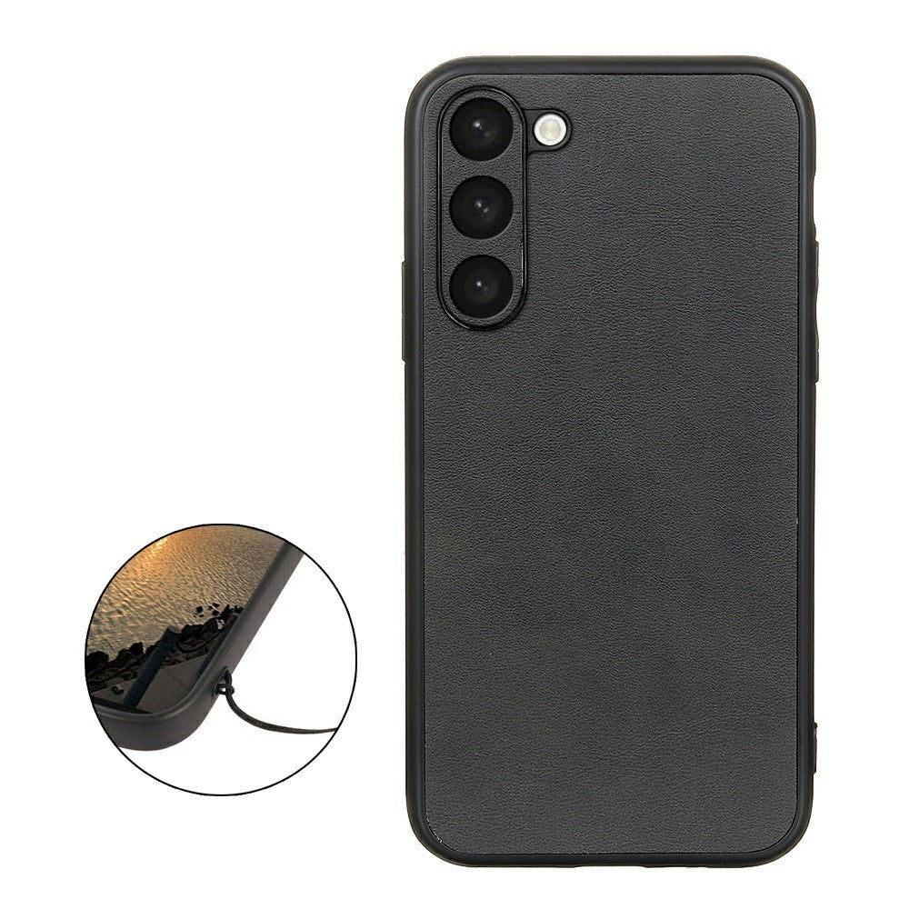 Mobile Phone Case for Samsung Galaxy S23, Cowhide Texture Dustproof Anti-Scratch Hard PC+TPU+PU Leather Phone Cover