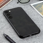 Mobile Phone Case for Samsung Galaxy S23, Cowhide Texture Dustproof Anti-Scratch Hard PC+TPU+PU Leather Phone Cover