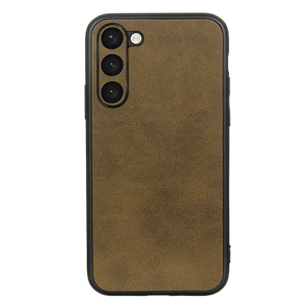 Mobile Phone Case for Samsung Galaxy S23, Cowhide Texture Dustproof Anti-Scratch Hard PC+TPU+PU Leather Phone Cover