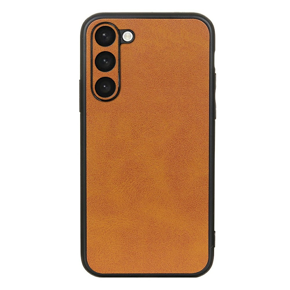 Mobile Phone Case for Samsung Galaxy S23, Cowhide Texture Dustproof Anti-Scratch Hard PC+TPU+PU Leather Phone Cover