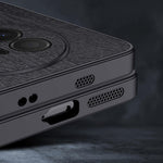 Huawei Mate 70 Air-skal i trästruktur, PU-läderbelagt PC TPU-mobilskal