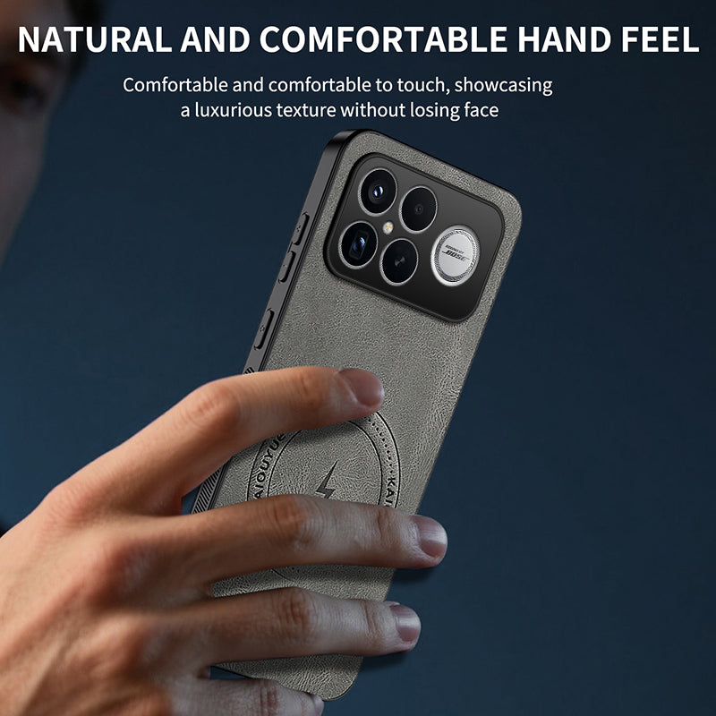 WANLONFENG För Xiaomi Redmi K90 Pro Max 5G / Poco F8 Ultra Magnetiskt Skal SD1-serien Nappa Textur PC TPU mobilskal