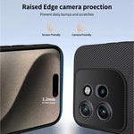 WANLONFENG For Motorola Edge 70 5G Magnetic Case  TQ Series Carbon Fiber Texture PC TPU Phone Cover