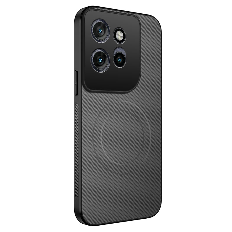 WANLONFENG For Motorola Edge 70 5G Magnetic Case  TQ Series Carbon Fiber Texture PC TPU Phone Cover