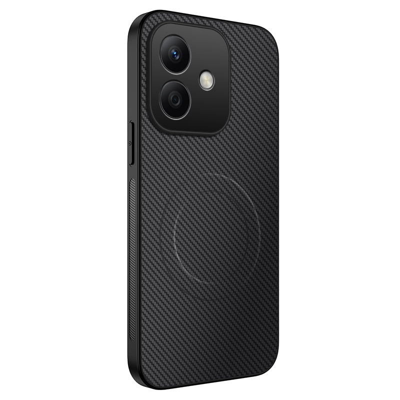 WANLONFENG For Honor Play10 4G Magnetisk Cover TQ Serie Kulfiber Tekstur PC TPU Telefoncover