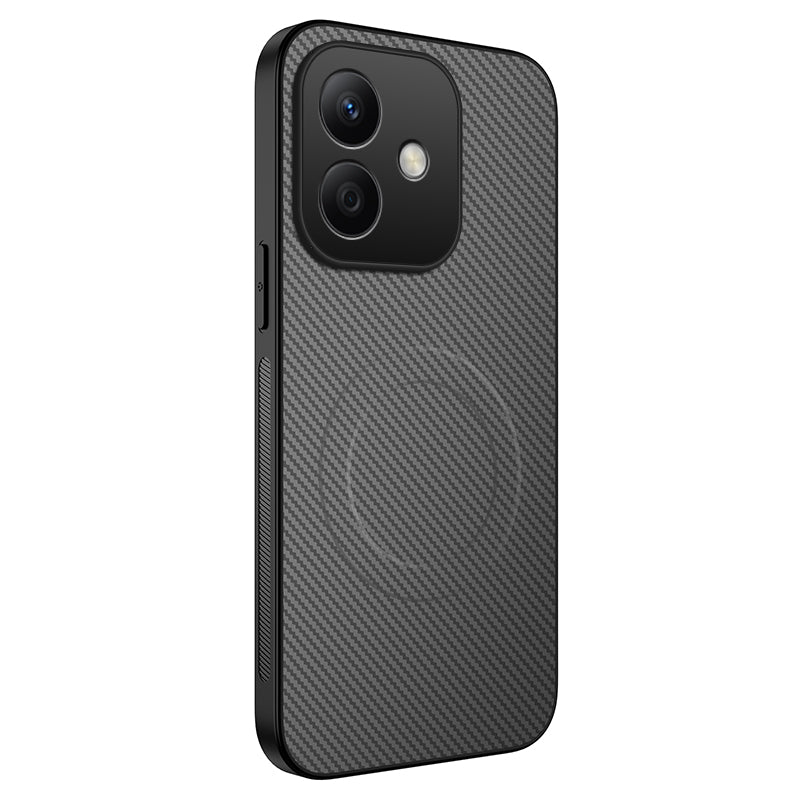 WANLONFENG For Honor Play10 4G Magnetisk Cover TQ Serie Kulfiber Tekstur PC TPU Telefoncover