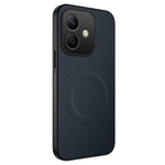 WANLONFENG For Honor Play10 4G Magnetisk Cover TQ Serie Kulfiber Tekstur PC TPU Telefoncover