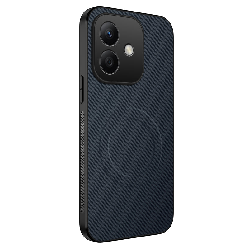 WANLONFENG For Honor Play10 4G Magnetisk Cover TQ Serie Kulfiber Tekstur PC TPU Telefoncover