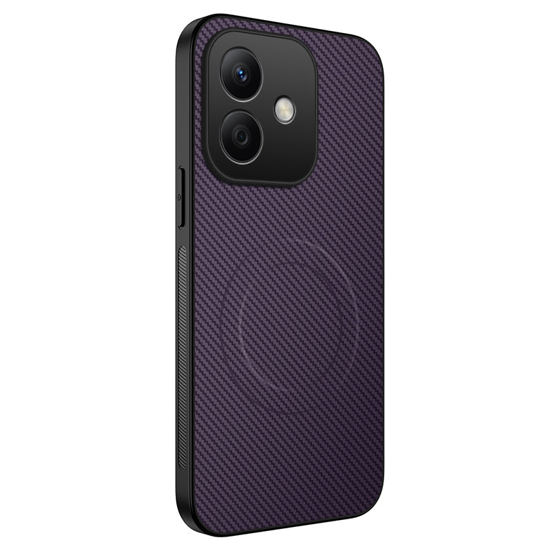 WANLONFENG For Honor Play10 4G Magnetisk Cover TQ Serie Kulfiber Tekstur PC TPU Telefoncover