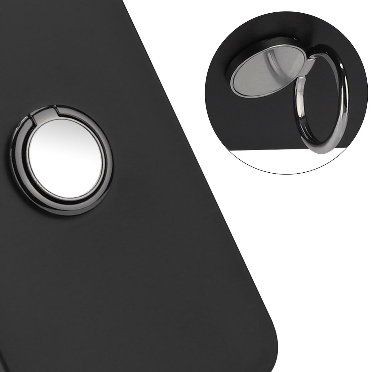 Til Samsung Galaxy A57 5G etui med ringstativ, blødt TPU mat telefoncover