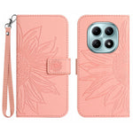 For Xiaomi Redmi Note 15 Pro 4G (Global) Case Sunflower Imprint Leather Wallet Phone Cover with Wrist Strap