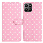 For Honor X7d 5G / Honor 400 Smart 5G Leather Case Polka Dot Pattern Wallet Stand Folio Phone Cover