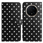 For Honor Magic8 Pro 5G Leather Case Polka Dot Pattern Wallet Stand Folio Phone Cover